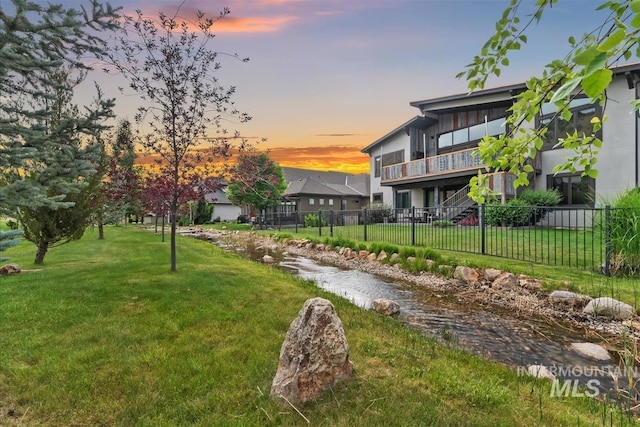 3359 E Warm Springs Ave, Boise, ID 83716 - view of yard at dusk