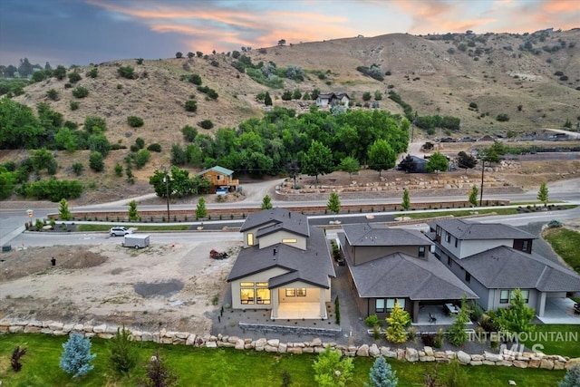 3359 E Warm Springs Ave, Boise, ID 83716 - aerial view at dusk of a mountain view