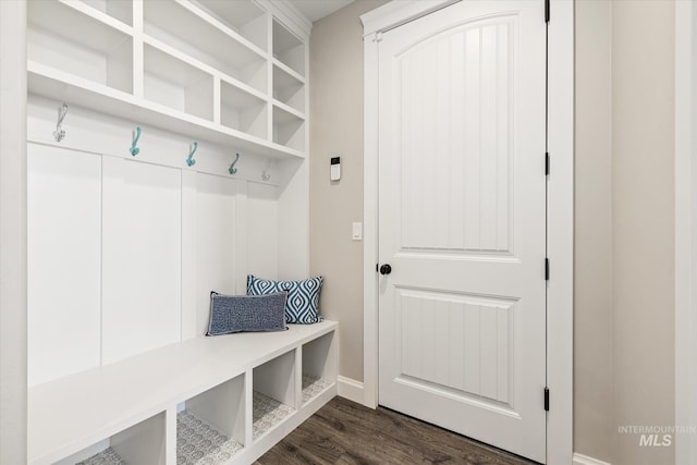 12975 Silversage Dr, Nampa, ID 83686 - mudroom with dark wood finished floors and baseboards