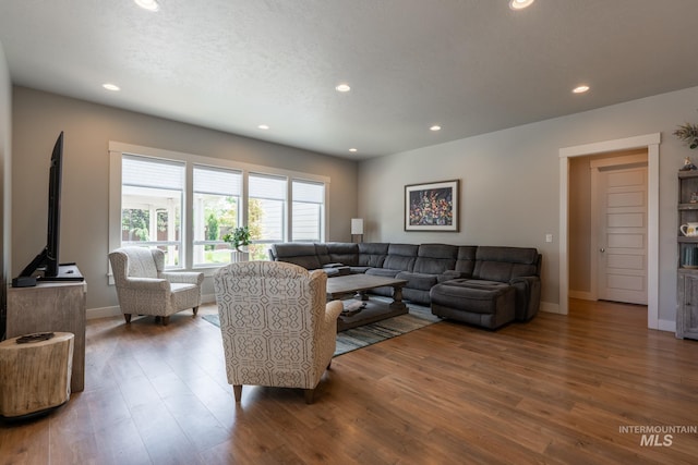 2522 N Foudy Ave, Eagle, ID 83616 - living room with recessed lighting, wood finished floors, and baseboards