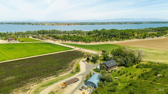 13005 Lake Shore Dr, Nampa, ID 83686 - birds eye view of property featuring a water and mountain view