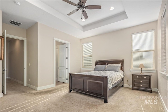 4595 N Tirso Ave, Meridian, ID 83646 - bedroom featuring light colored carpet, visible vents, and multiple windows