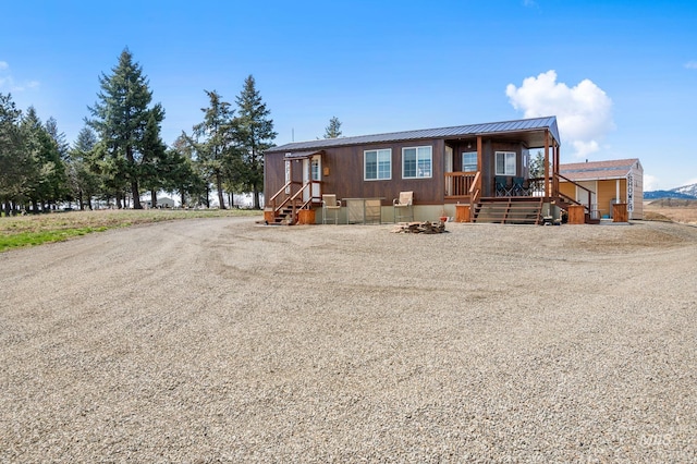 manufactured / mobile home with metal roof