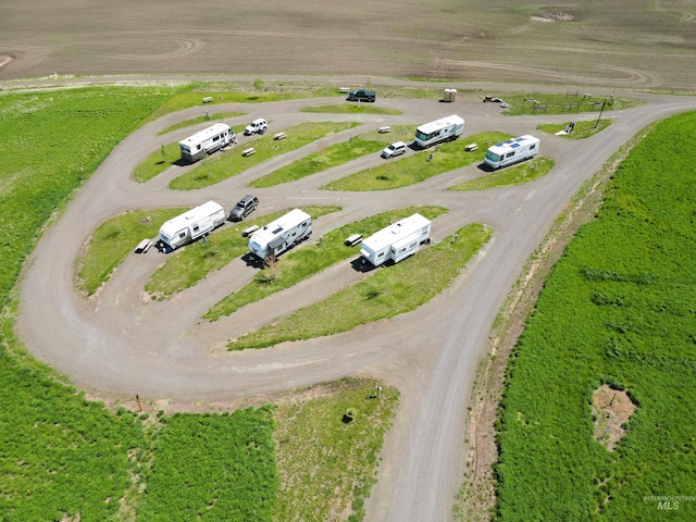 bird's eye view with a rural view