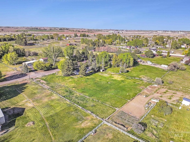 drone / aerial view with a rural view