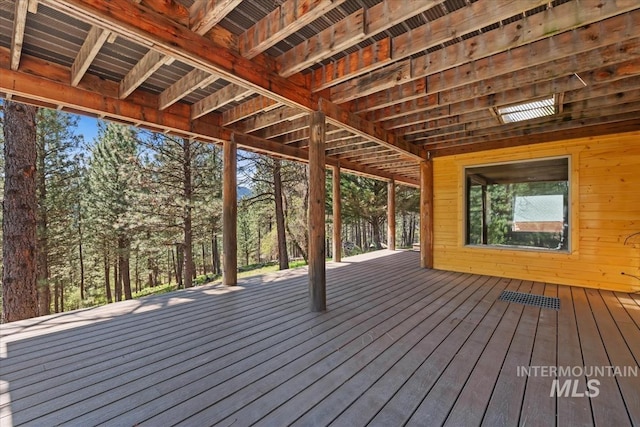 view of wooden deck