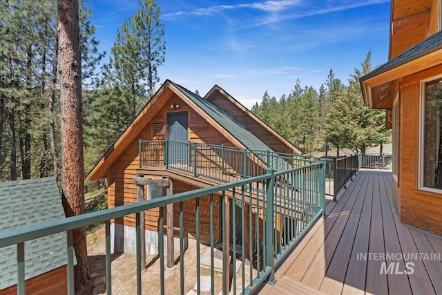 view of wooden deck