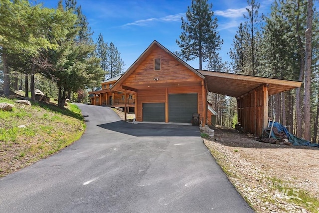 view of home's exterior with driveway