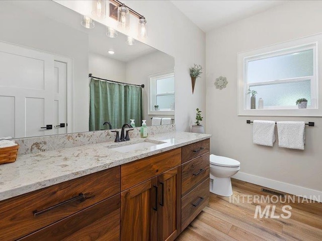 138 Williams Way, Jerome, ID 83338 - full bath with wood finished floors, vanity, and a shower with curtain