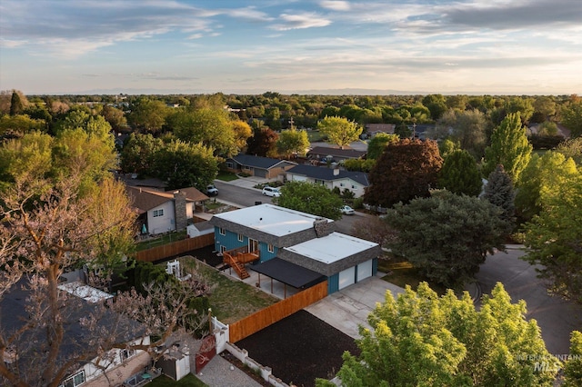 aerial perspective of suburban area