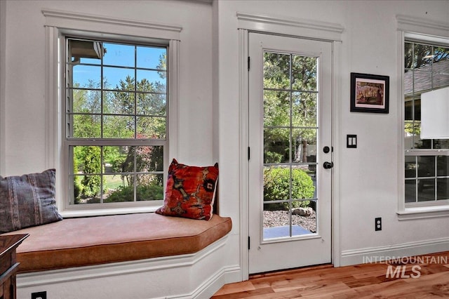 178 Cottonwood Ct, Eagle, ID 83616 - entryway with baseboards and wood finished floors