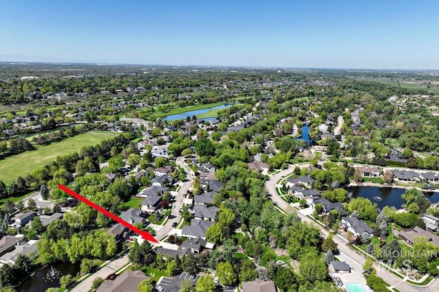 178 Cottonwood Ct, Eagle, ID 83616 - bird's eye view featuring a water view and a residential view