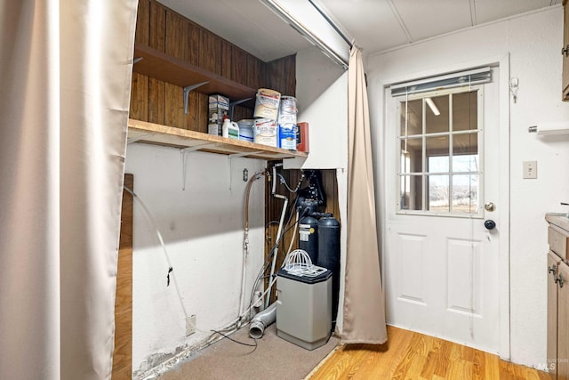 interior space featuring light wood-type flooring