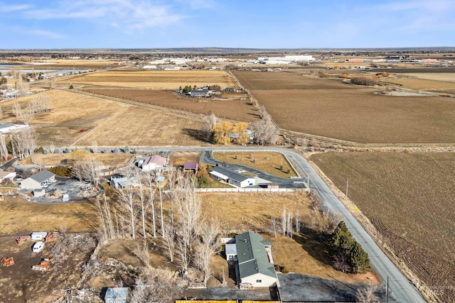 drone / aerial view with a rural view