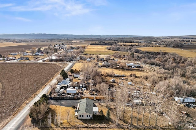 bird's eye view featuring a rural view