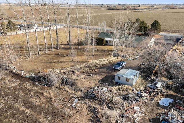 drone / aerial view featuring a rural view