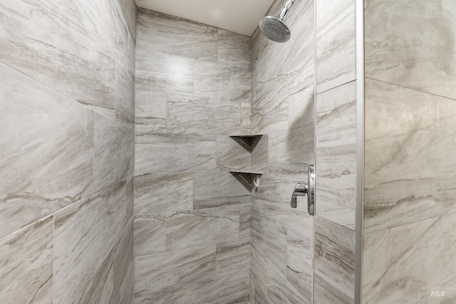 room details with a tile shower