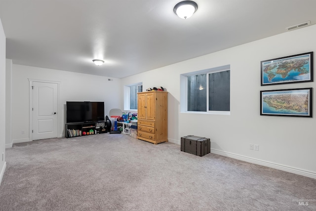 interior space featuring visible vents and baseboards