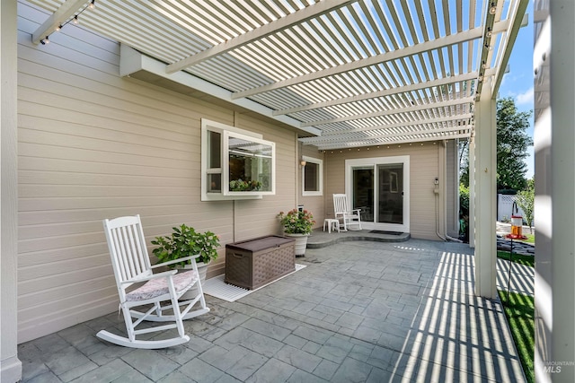 view of patio / terrace with a pergola