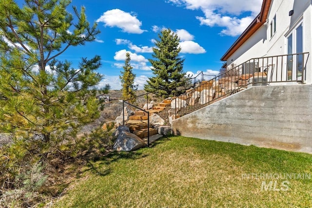 4336 N Star Vista Ln, Eagle, ID 83616 - view of green lawn featuring stairs