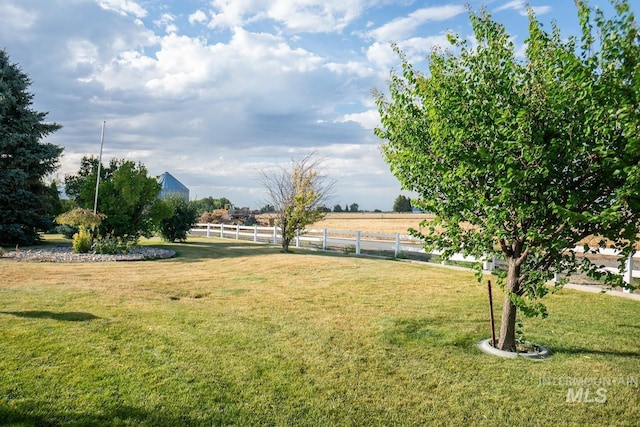 view of yard featuring a rural view