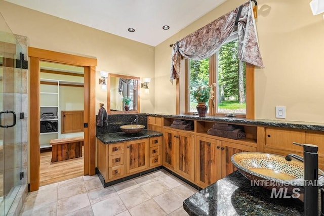 1418 Club Hill Blvd, Mccall, ID 83638 - full bath with a stall shower, a spacious closet, and vanity