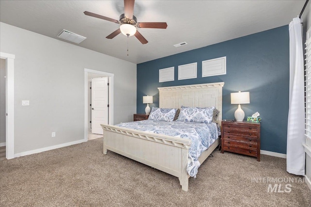 18272 N Wild Goose Ave, Nampa, ID 83687 - bedroom with carpet flooring, baseboards, and a ceiling fan