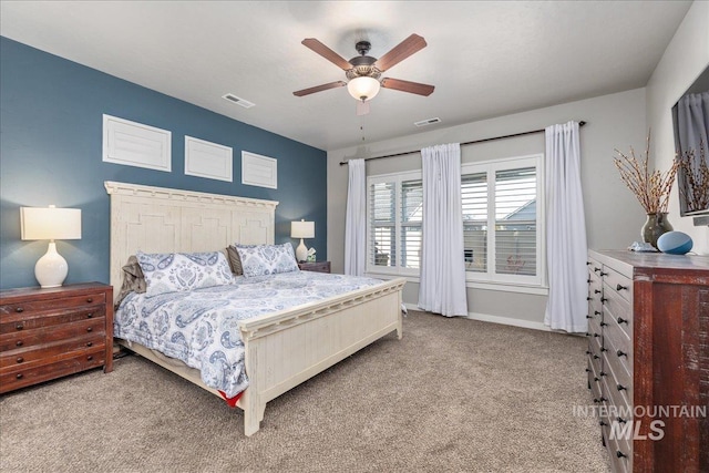 18272 N Wild Goose Ave, Nampa, ID 83687 - bedroom with carpet, a ceiling fan, and baseboards