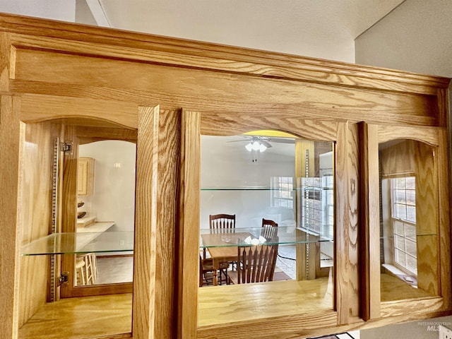 1089 Wallen Rd, Moscow, ID 83843 - doorway to outside with arched walkways and ceiling fan
