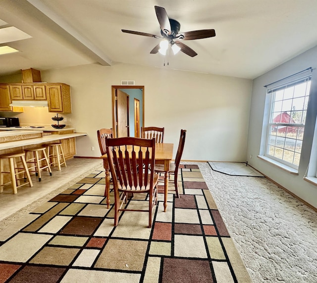 1089 Wallen Rd, Moscow, ID 83843 - dining room featuring a ceiling fan and baseboards