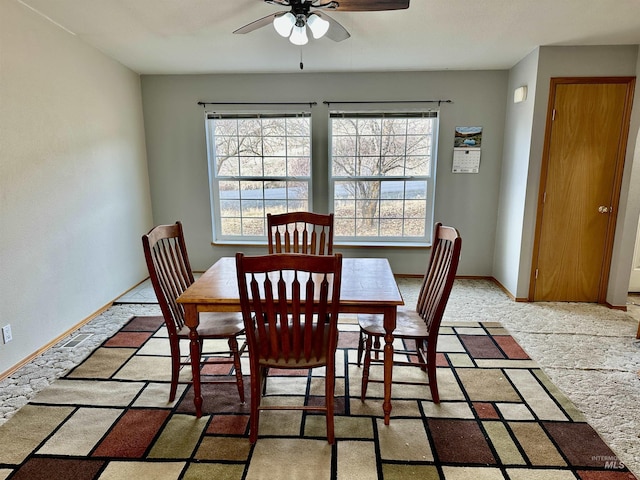 1089 Wallen Rd, Moscow, ID 83843 - dining area with ceiling fan and baseboards