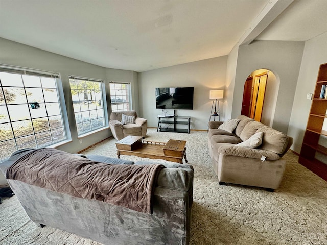 1089 Wallen Rd, Moscow, ID 83843 - living room featuring arched walkways and carpet floors
