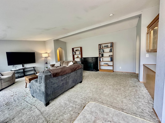 1089 Wallen Rd, Moscow, ID 83843 - carpeted living room featuring arched walkways