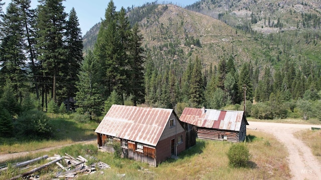 aerial view featuring a mountain view