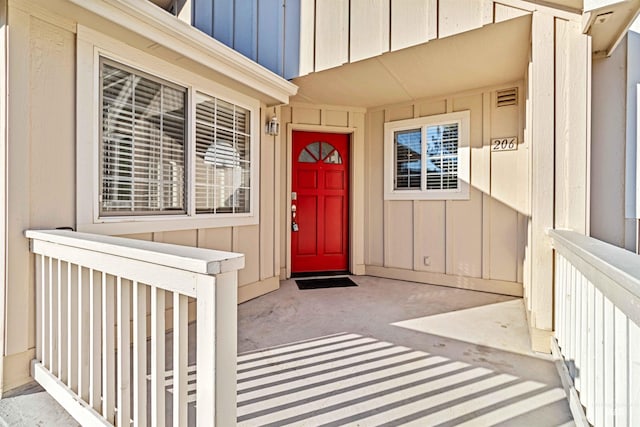 view of doorway to property