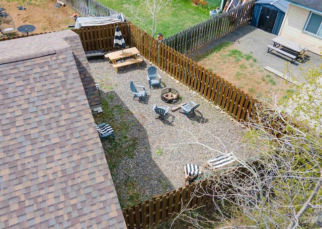 406 Margaret Way, Mccall, ID 83638 - fenced backyard with a fire pit and a patio