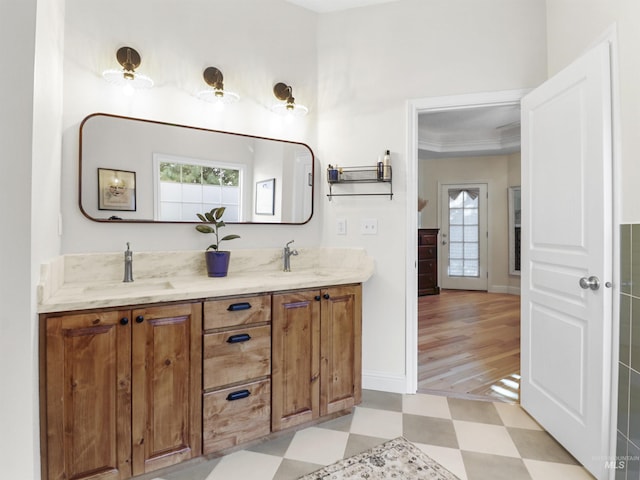 1262 N Forestdale Pl, Eagle, ID 83616 - full bathroom with tile patterned floors and double vanity