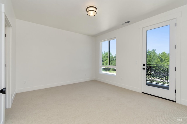 view of carpeted empty room