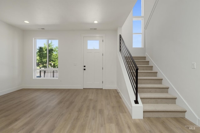 entryway featuring light wood-type flooring