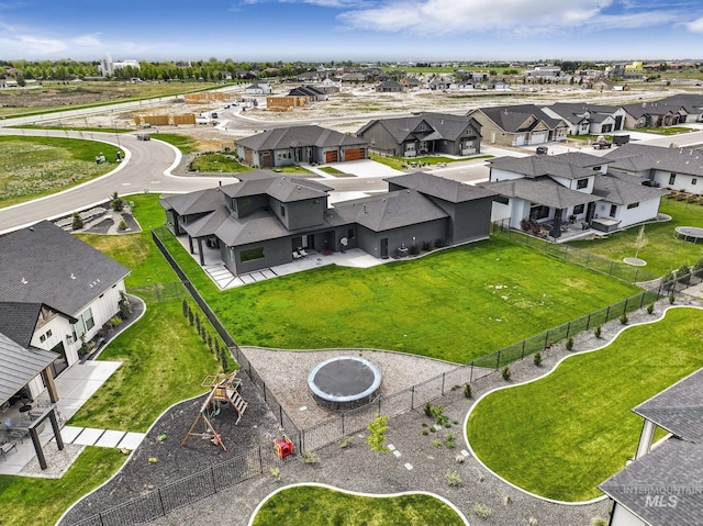 birds eye view of property featuring a residential view