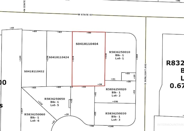 11543 W State St, Star, ID 83669 - map of parcels