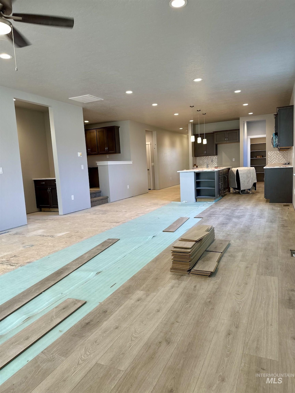 interior space featuring light hardwood / wood-style floors