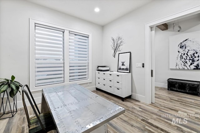 interior space featuring light hardwood / wood-style floors