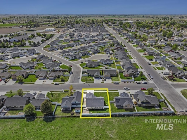 741 Gregory Way, Twin Falls, ID 83301 - aerial perspective of suburban area featuring property boundaries highlighted