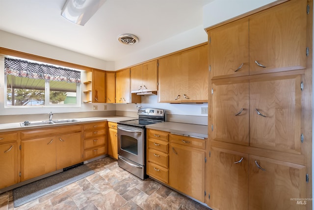 18822 Chicken Dinner Rd, Caldwell, ID 83607 - kitchen with sink and stainless steel range with electric cooktop