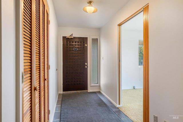 18822 Chicken Dinner Rd, Caldwell, ID 83607 - hall with dark tile patterned flooring