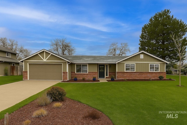 15201 Christopher, Caldwell, ID 83607 - view of front of property featuring concrete driveway, an attached garage, and a front lawn