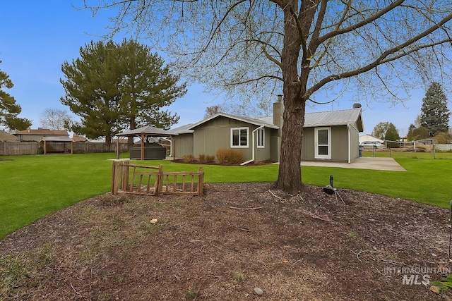 15201 Christopher, Caldwell, ID 83607 - view of yard featuring a patio, a hot tub, and a gazebo
