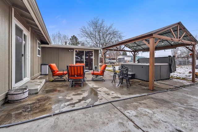 15201 Christopher, Caldwell, ID 83607 - view of patio / terrace featuring a hot tub and a gazebo