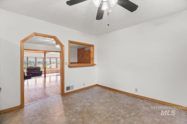 4523 N Mountain View Dr, Boise, ID 83704 - unfurnished room with ceiling fan and baseboards
